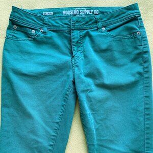 Mossimo Supply Co. Green Skinny Jeans Size 9
